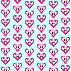 Image showing Card for Saint Valentine\'s Day. Modern design, pattern, background or wallpaper