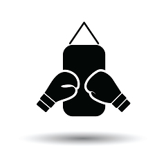 Image showing Boxing pear and gloves icon