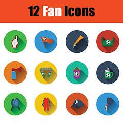 Image showing Set of twelve soccer icons