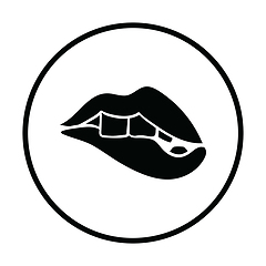 Image showing Sexy lips icon