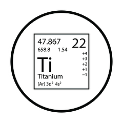 Image showing Icon of chemistry element