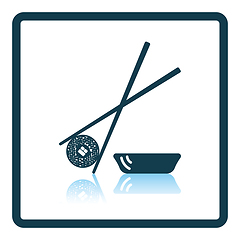 Image showing Sushi with sticks icon