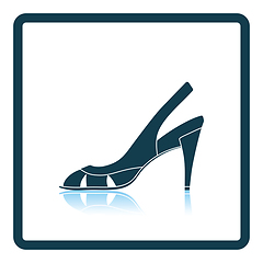 Image showing Woman heeled sandal icon