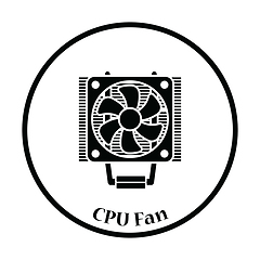 Image showing CPU Fan icon Vector illustration