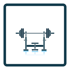 Image showing Icon of Bench with barbell