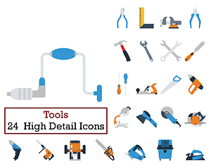 Image showing Set of 24 Tools Icons