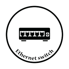 Image showing Ethernet switch icon Vector illustration