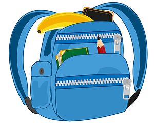 Image showing Bag of the schoolboy with attribute for training