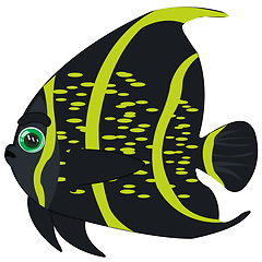 Image showing Vector illustration of beautiful tropical fish cartoon
