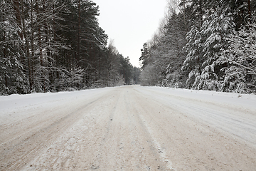 Image showing Road under the snow