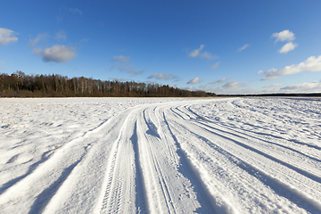 Image showing Road in the winter season