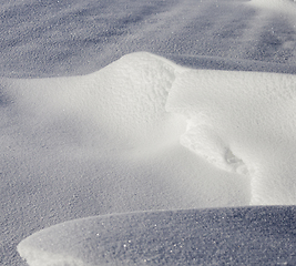 Image showing Snowdrifts in winter