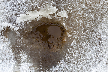 Image showing hole in a ice