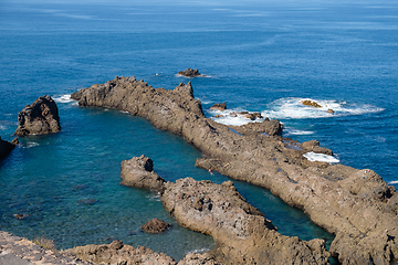 Image showing natural swimming pools on Tenerife island