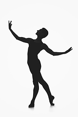 Image showing male ballet dancer silhouette