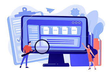 Image showing Document management soft concept vector illustration.