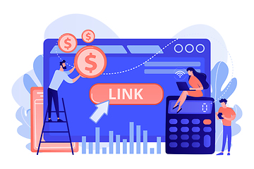 Image showing Cost per acquisition CPA model concept vector illustration.