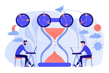 Image showing Time zones concept vector illustration.