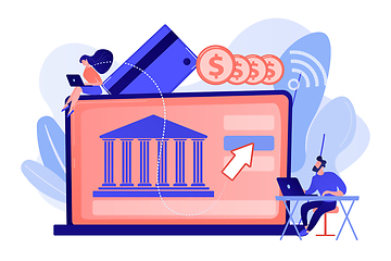 Image showing Open banking platform concept vector illustration.