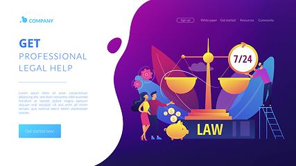 Image showing Legal services concept landing page