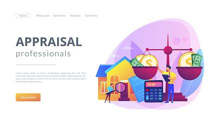 Image showing Appraisal services concept landing page