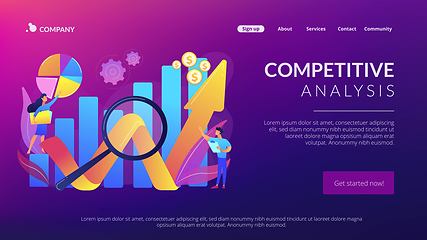 Image showing Competitive analysis concept landing page