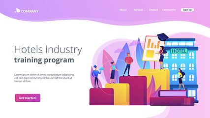 Image showing Hospitality courses concept landing page