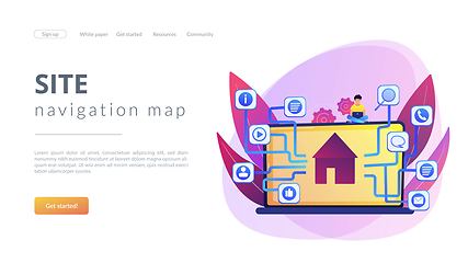 Image showing Sitemap creation concept landing page
