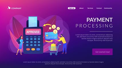 Image showing Payment processing concept landing page