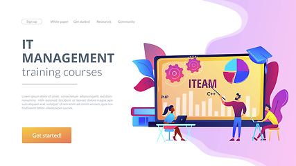 Image showing IT management courses concept landing page