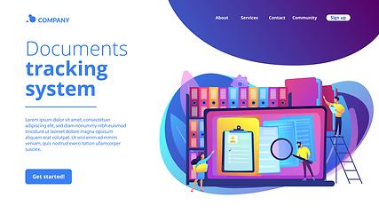 Image showing Records management concept landing page