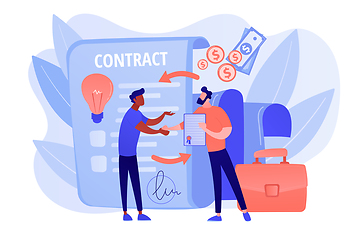 Image showing Licensing contract concept vector illustration