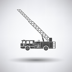 Image showing Fire service truck icon