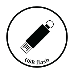 Image showing USB flash icon Vector illustration