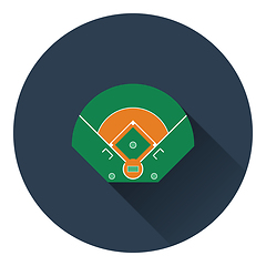 Image showing Baseball field aerial view icon