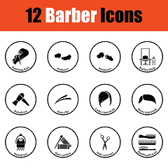 Image showing Barber icon set