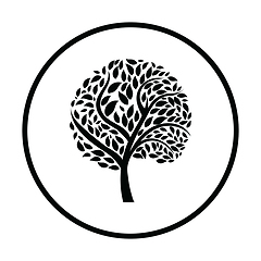 Image showing Ecological tree with leaves icon