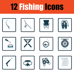 Image showing Fishing icon set