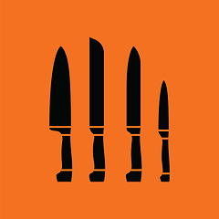 Image showing Kitchen knife set icon