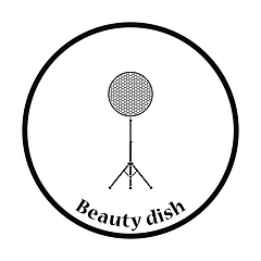 Image showing Icon of beauty dish flash