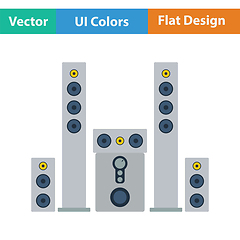 Image showing Audio system speakers icon