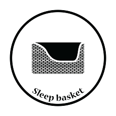 Image showing Dogs sleep basket icon