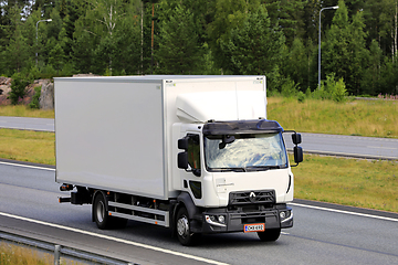 Image showing White Renault Truck Delivers Goods 