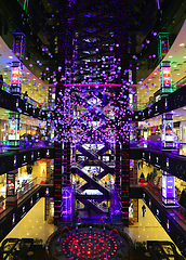 Image showing Futuristic design of the atrium in the shopping center European 