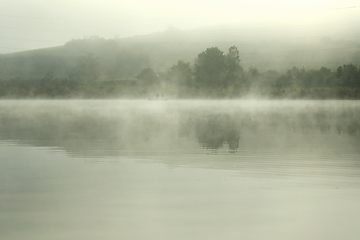 Image showing misty morning over the lake