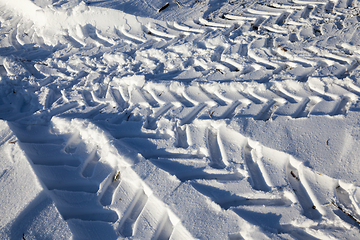 Image showing Road under the snow