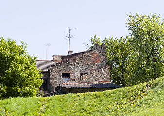 Image showing abandoned old brick building