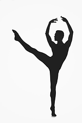 Image showing male ballet dancer silhouette