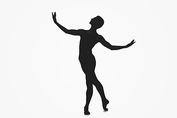 Image showing male ballet dancer silhouette