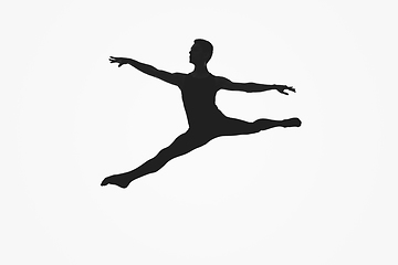 Image showing male ballet dancer silhouette